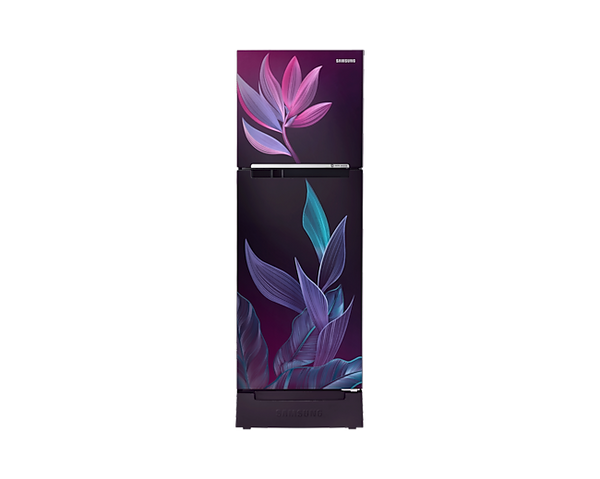 SAMSUNG 236 L Frost Free Double Door 2 Star Refrigerator with Base Drawer - RT28C31429R/HL  (Paradise Bloom Purple))