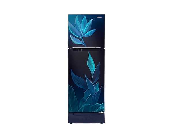 SAMSUNG 236 L Frost Free Double Door 2 Star Refrigerator with Base Drawer - RT28C31429U/HL (Paradise Bloom Blue)