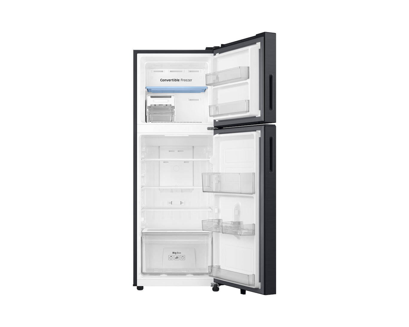 Samsung 236L 2-Star Double Door Refrigerator with 2-in-1 Smart Conversion, Digital Inverter Compressor, Power Cool & All Around Cooling - Black DOI (RT40H28U2FHL)