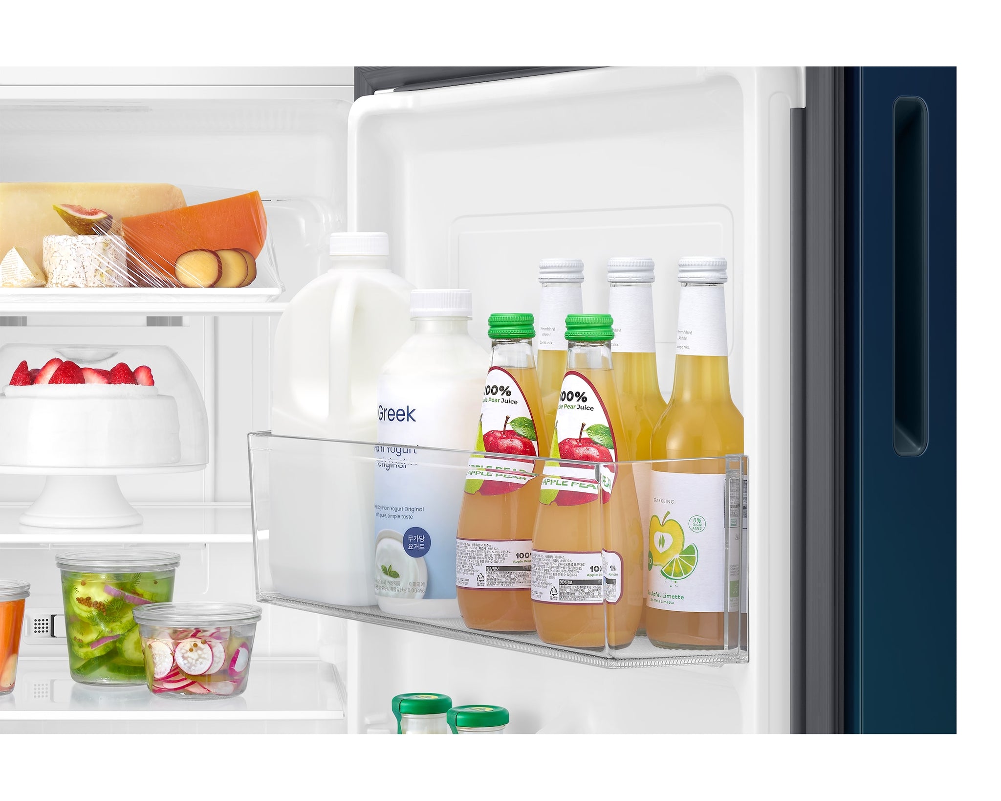 Samsung 236L 2-Star Double Door Refrigerator with 2-in-1 Smart Conversion, Digital Inverter Compressor & All Around Cooling - Paradise Bloom Blue (RT40H28U2PBHL)