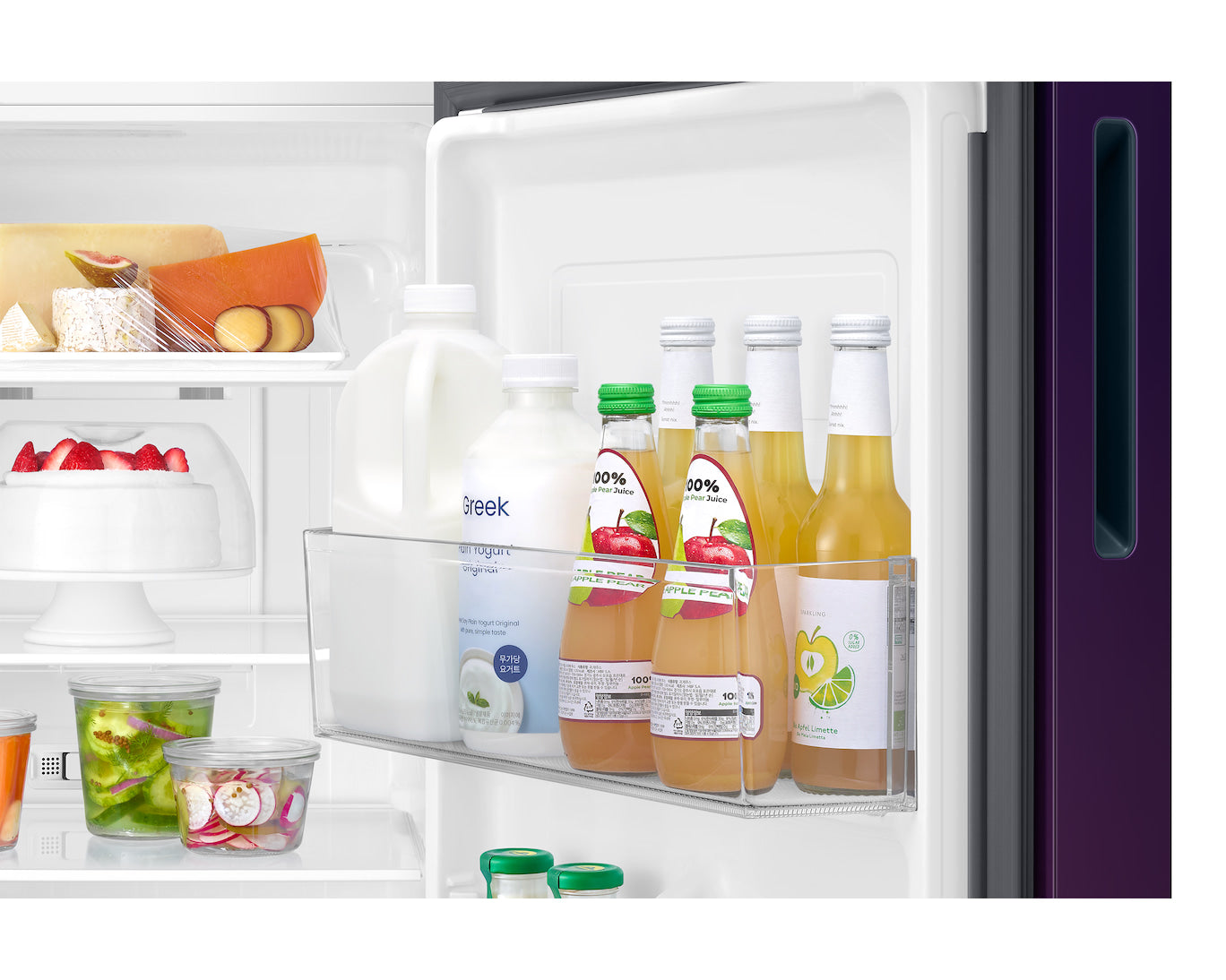 Samsung 236L 2-Star Double Door Refrigerator with 2-in-1 Smart Conversion, Digital Inverter Compressor & All Around Cooling - Paradise Bloom Purple (RT40H28U2PRHL)