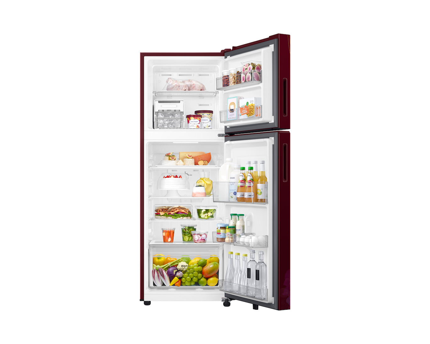 Samsung 236L 2-Star Digital Inverter Frost-Free Double Door Refrigerator with All-Around Cooling and Glass Shelves-(Hydrangea Plum, RT40H28W2HTHL)