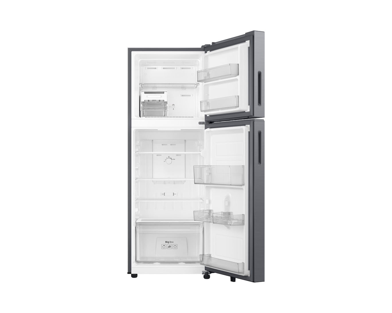 Samsung 236L 2-Star Digital Inverter Frost-Free Double Door Refrigerator with All-Around Cooling and Toughened Glass Shelves-(Elegant Inox, RT40H28W2PNL)