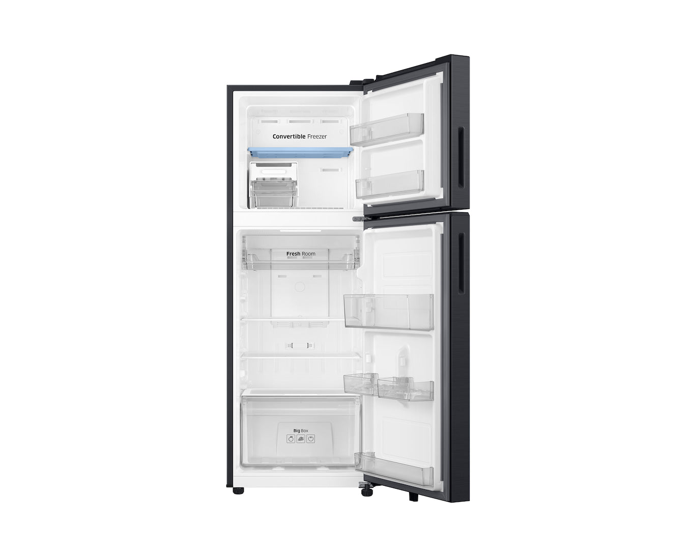 Samsung 236L 2-Star Double Door Refrigerator with Wi-Fi SmartThings, 2-in-1 Smart Conversion, Digital Inverter & Power Cool - Black Doi (RT80H28U2FHL)