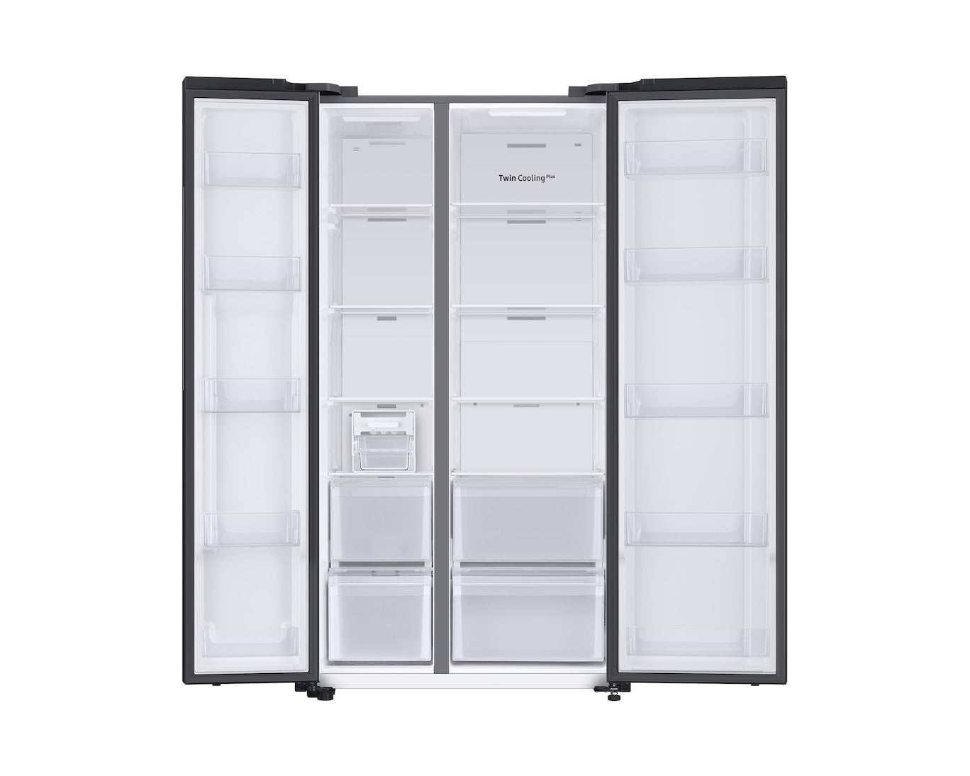 Samsung 653L 3 Star Digital Inverter Side-by-Side Refrigerator with Twin Cooling Plus, Power Cool/Freeze, SmartThings Wi-Fi, Manual Twist Icemaker, Black DOI,RS76CG8103B1