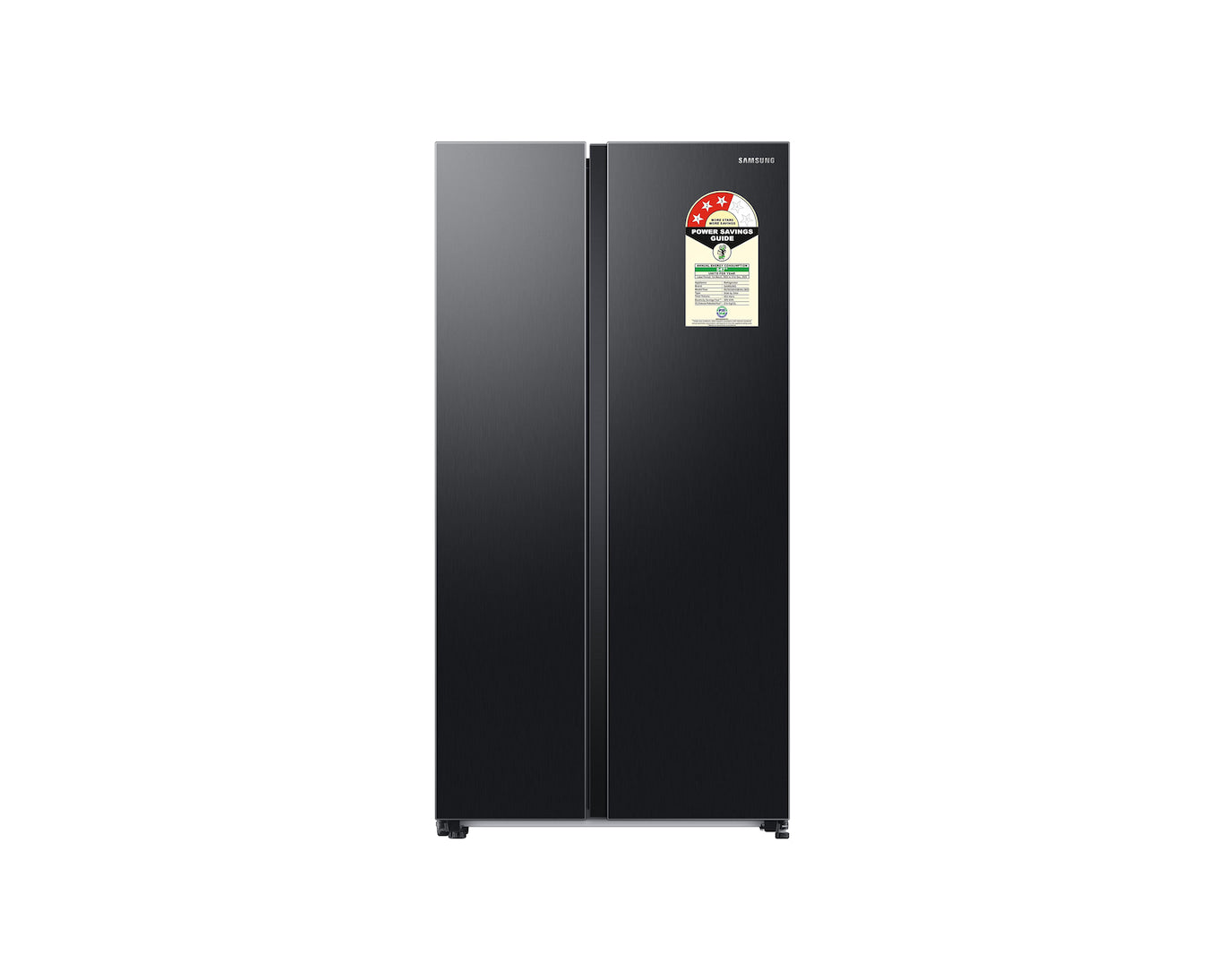 Samsung 653L 3 Star Digital Inverter Side-by-Side Refrigerator with Twin Cooling Plus, Power Cool/Freeze, SmartThings Wi-Fi, Manual Twist Icemaker, Black DOI,RS76CG8103B1