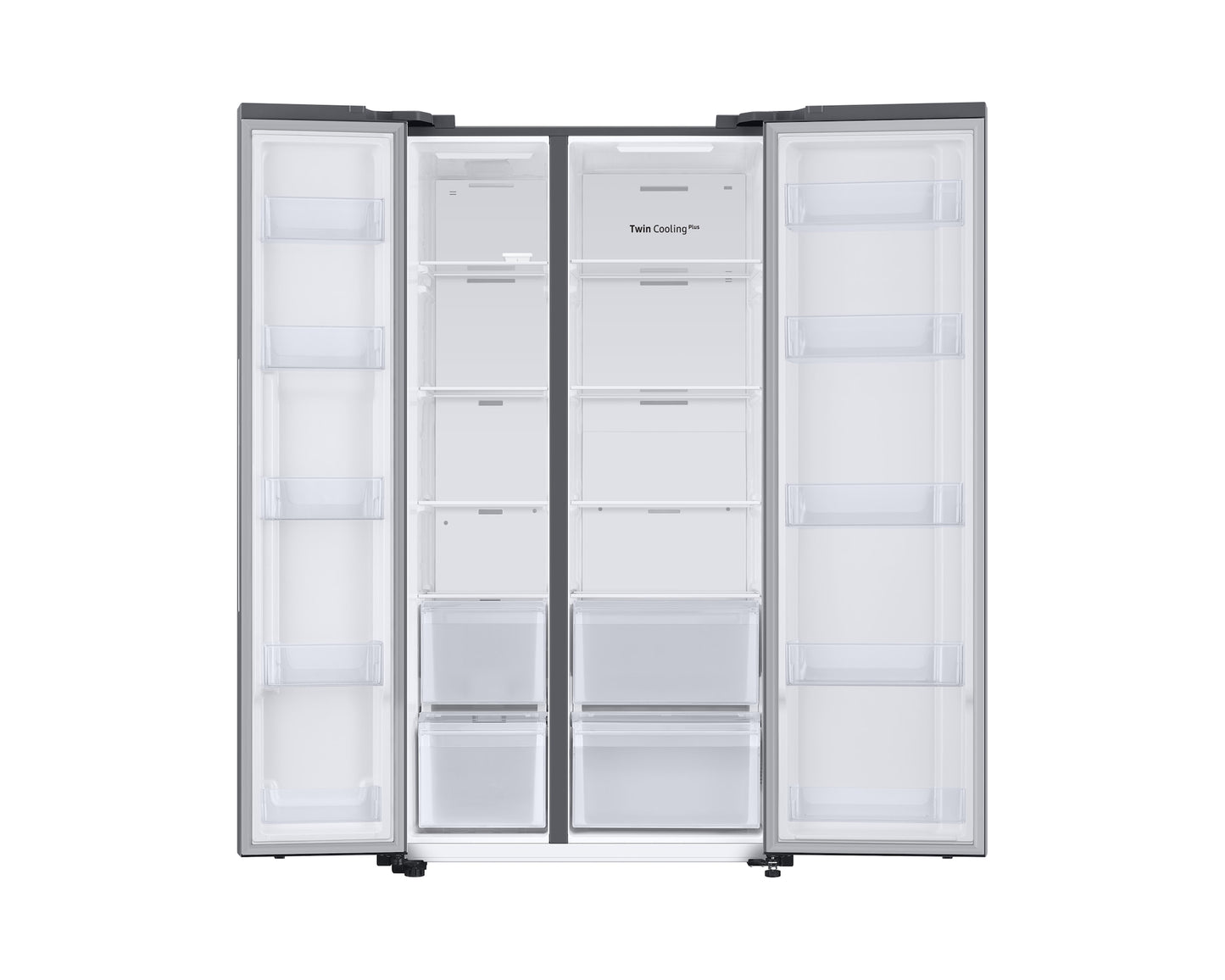 Samsung 653L, Twin Cooling Plus Side-by-Side Refrigerator with Digital Inverter Compressor, EZ Clean Steel(RS76CG8113SL)
