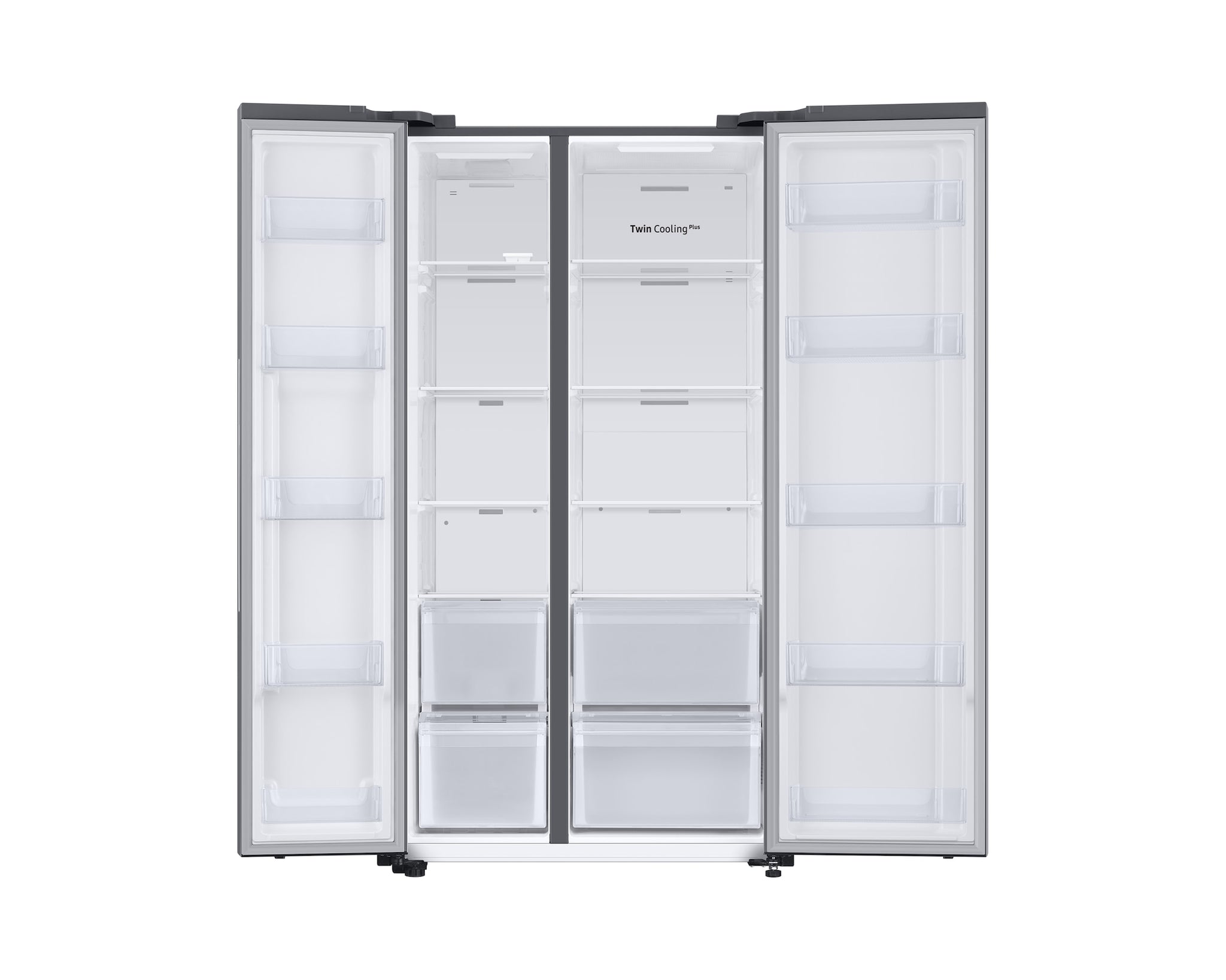 Samsung 653L, Twin Cooling Plus Side-by-Side Refrigerator with Digital Inverter Compressor, EZ Clean Steel(RS76CG8113SL)
