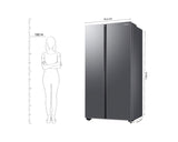 Samsung 653L, Twin Cooling Plus Side-by-Side Refrigerator with Digital Inverter Compressor, EZ Clean Steel(RS76CG8113SL)
