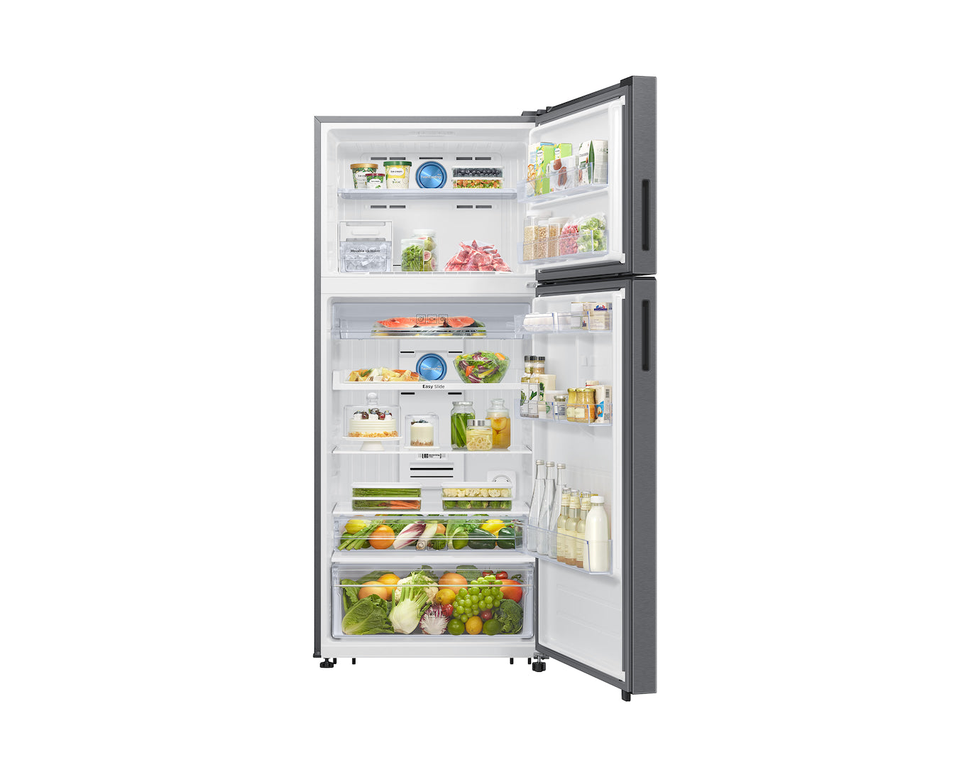 Samsung 530L 1-Star Double Door Refrigerator with Wi-Fi SmartThings, Twin Cooling Plus™ & 5-in-1 Convertible Modes - EZ Clean Steel (RT56HG7A61SLTL)