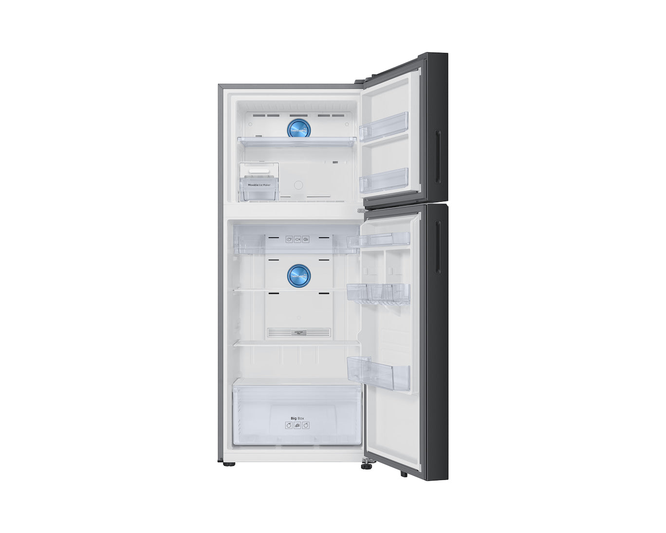Samsung 396L 2-Star Double Door Refrigerator with Bespoke AI, Wi-Fi SmartThings & 5-in-1 Convertible Technology - Black Glass (RT41HB6A4222HL)
