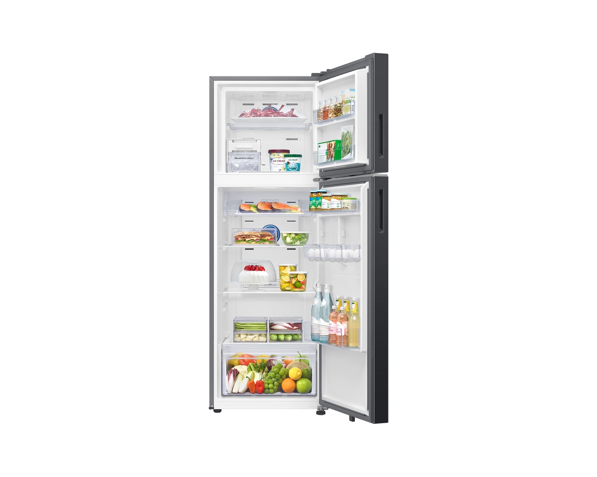 Samsung 350L Double Door Refrigerator with Twin Cooling Plus & Digital Inverter Technology - Black Doi (RT38HG5C42B1HL)
