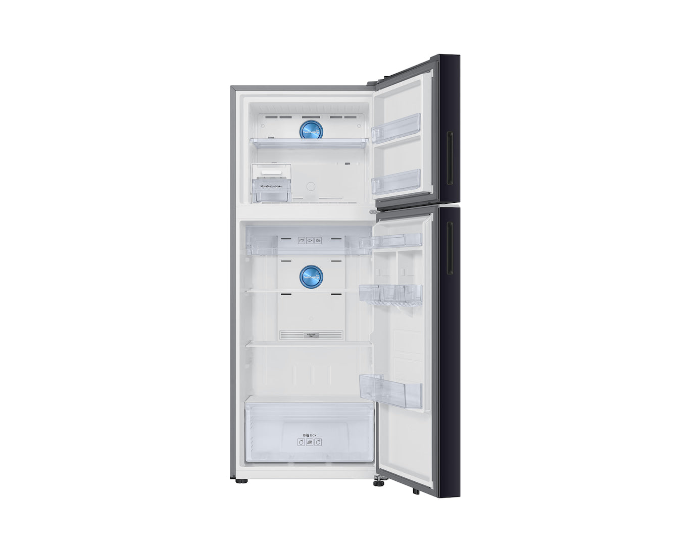 Samsung 419L 2-Star Double Door Refrigerator with AI Wi-Fi SmartThings, 5-in-1 Convertible & Twin Cooling Plus - Black Glass (RT45HB6A4222HL)
