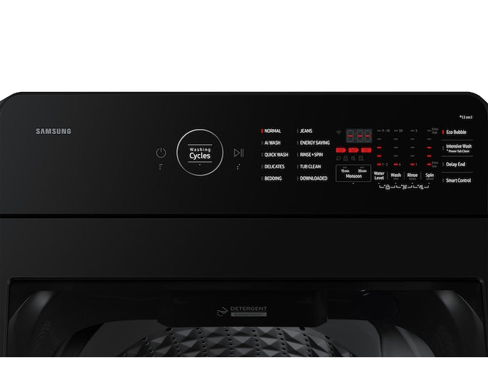 Samsung 8.0 kg 5 Star Top Load Washing Machine with AI Wash and DIT Motor (Black Caviar)-WA80F08E2B