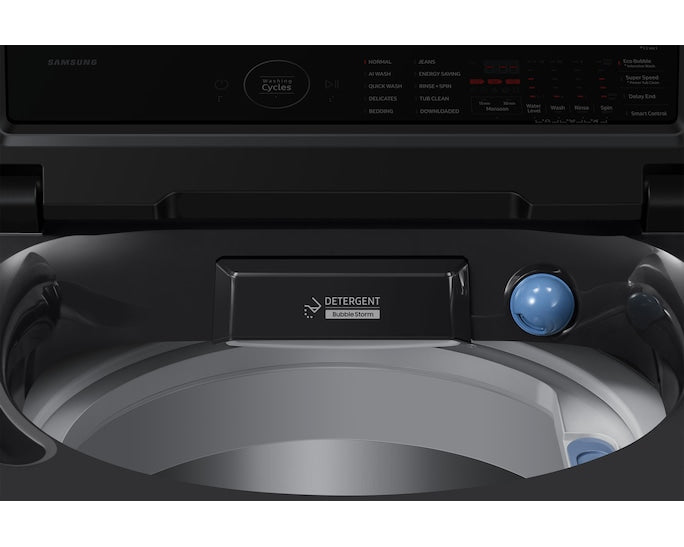 Samsung 8 kg 5 Star Eco Bubble AI Wash Top Load Washing Machine (Deep Charcoal, DIT Motor, SmartThings Enabled)-WA80F08S2C