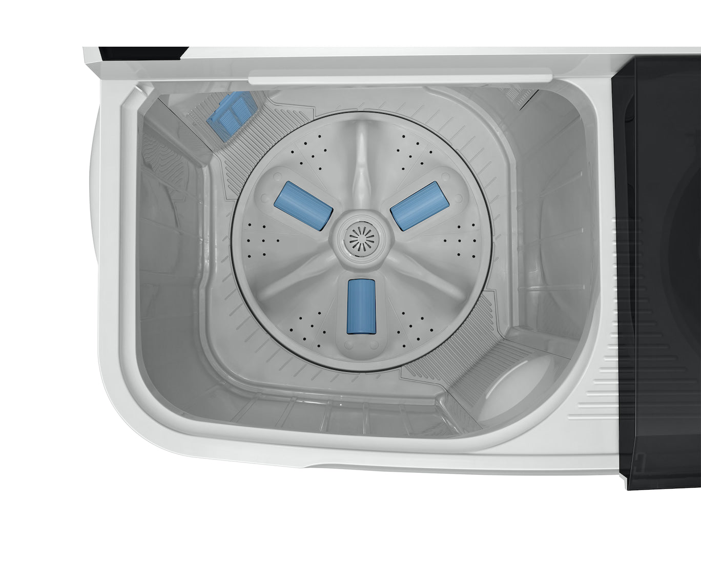 Samsung 9.0 kg 5-Star Semi-Automatic Top Load Washing Machine with Air Turbo Drying, Magic Filter, Caster Wheels for Easy Mobility, and 4 Versatile Wash Cycles including Soak and Heavy Wash Modes-(WT90C4260GG, Light Grey)