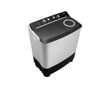 Samsung 9.0 kg 5-Star Semi-Automatic Top Load Washing Machine with Air Turbo Drying, Magic Filter, Caster Wheels for Easy Mobility, and 4 Versatile Wash Cycles including Soak and Heavy Wash Modes-(WT90C4260GG, Light Grey)
