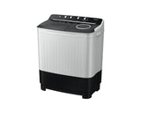 Samsung 9.0 kg 5-Star Semi-Automatic Top Load Washing Machine with Air Turbo Drying, Magic Filter, Caster Wheels for Easy Mobility, and 4 Versatile Wash Cycles including Soak and Heavy Wash Modes-(WT90C4260GG, Light Grey)