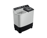 Samsung 9.0 kg 5-Star Semi-Automatic Top Load Washing Machine with Air Turbo Drying, Magic Filter, Caster Wheels for Easy Mobility, and 4 Versatile Wash Cycles including Soak and Heavy Wash Modes-(WT90C4260GG, Light Grey)