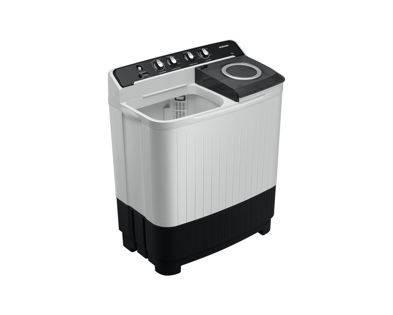 Samsung 9.0 kg 5-Star Semi-Automatic Top Load Washing Machine with Air Turbo Drying, Magic Filter, Caster Wheels for Easy Mobility, and 4 Versatile Wash Cycles including Soak and Heavy Wash Modes-(WT90C4260GG, Light Grey)