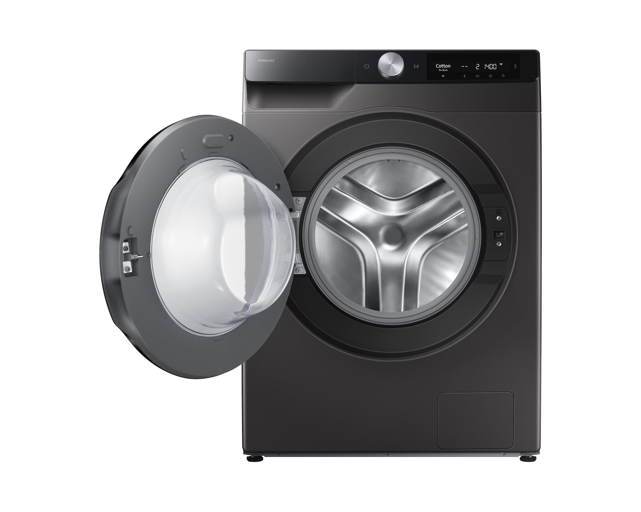 Samsung 9.0 kg 5-Star AI EcoBubble™ Inverter Washing Machine (Inox, AI Control)-WW90DG6U24AXTL