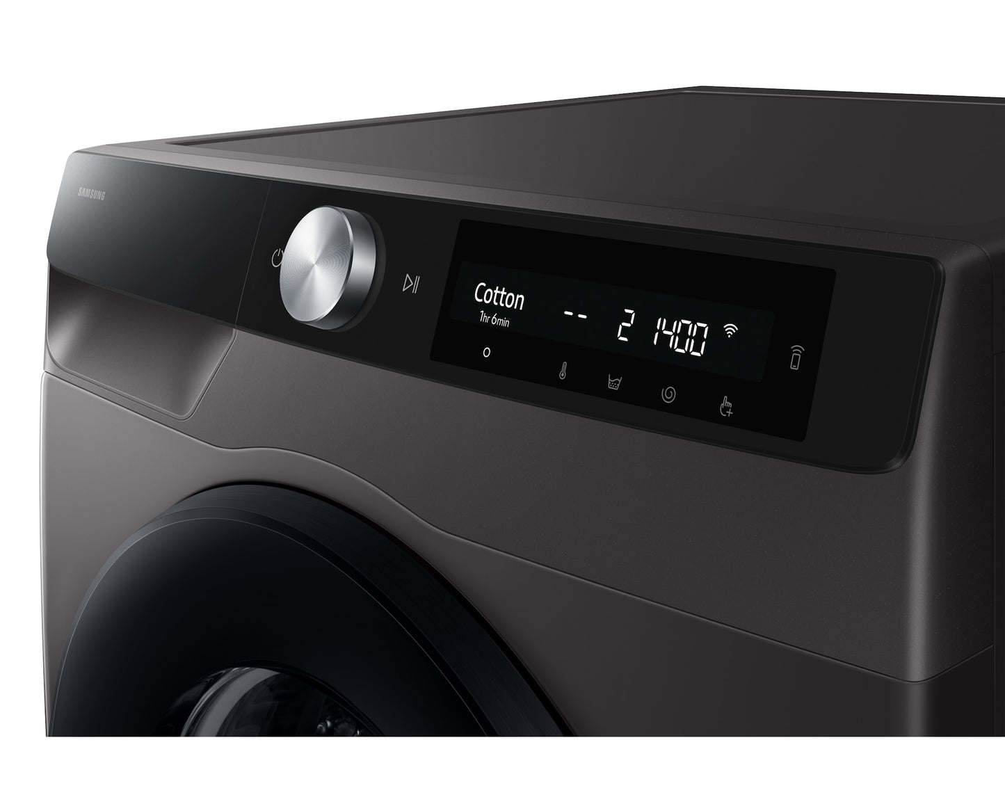 Samsung 9.0 kg 5-Star AI EcoBubble™ Inverter Washing Machine (Inox, AI Control)-WW90DG6U24AXTL