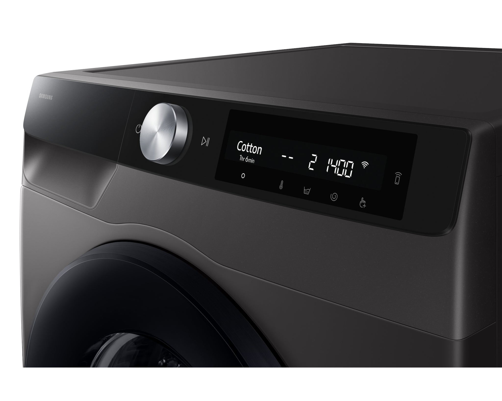 Samsung 9.0 kg 5-Star AI EcoBubble™ Inverter Washing Machine (Inox, AI Control)-WW90DG6U24AXTL