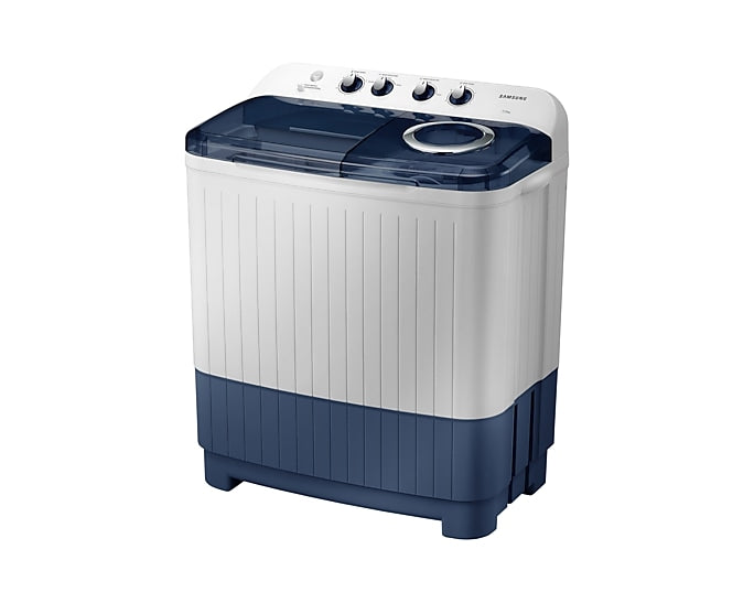 Samsung 7 KG 5 Star Semi Automatic Top Load Washing Machine | Air Turbo Drying | Magic Filter | Rat Protection | Double Storm (WT70C3200LL/TL, Blue)