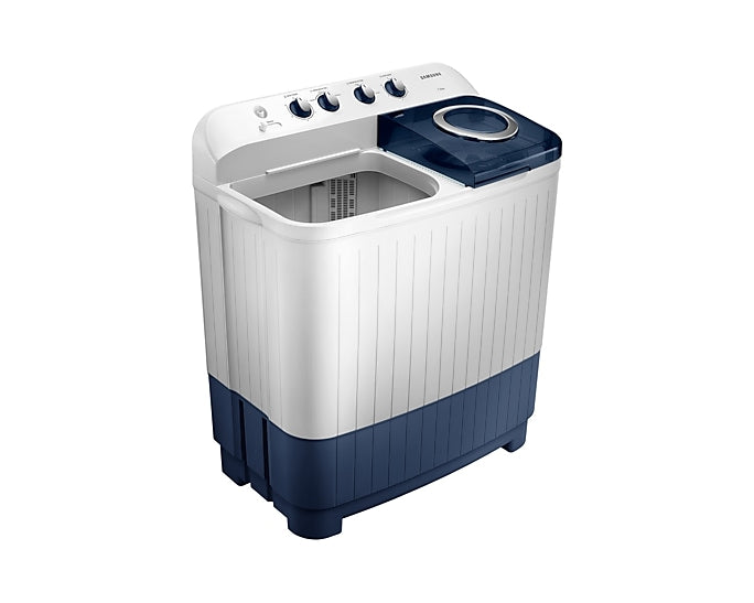 Samsung 7 KG 5 Star Semi Automatic Top Load Washing Machine | Air Turbo Drying | Magic Filter | Rat Protection | Double Storm (WT70C3200LL/TL, Blue)