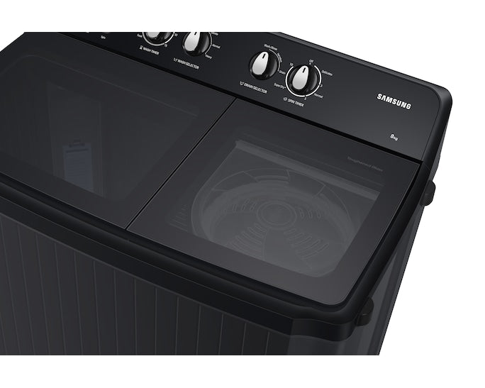 Samsung 8.0 kg, 5-Star Hexa Storm Top-Load Washing Machine (Model: WT80B3560GB/TL)
