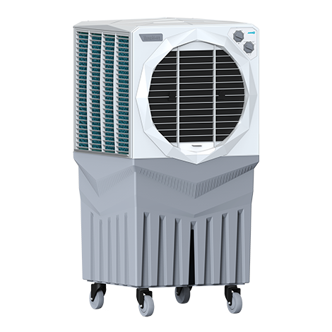 Symphony Jumbo 200 EX Commercial Desert Air Cooler - 200L Tank, Powerful Exhaust Fan, 3-Side High-Efficiency Honeycomb Pads, 260W Low Energy Consumption, Cools up to 48 sq.m, Lockable Heavy-Duty Wheels