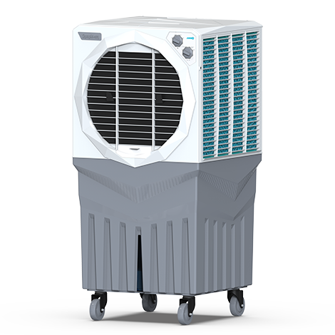 Symphony Jumbo 200 EX Commercial Desert Air Cooler - 200L Tank, Powerful Exhaust Fan, 3-Side High-Efficiency Honeycomb Pads, 260W Low Energy Consumption, Cools up to 48 sq.m, Lockable Heavy-Duty Wheels