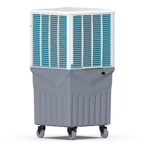 Symphony Jumbo 200 EX Commercial Desert Air Cooler - 200L Tank, Powerful Exhaust Fan, 3-Side High-Efficiency Honeycomb Pads, 260W Low Energy Consumption, Cools up to 48 sq.m, Lockable Heavy-Duty Wheels