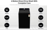 LG 11.0 kg 5 Star AI Direct Drive Inverter Top Load Washing Machine with Steam, 6 Motion DD, Wi-Fi ThinQ, Hot Wash, TurboWash™, and Stainless Steel Drum, Onyx Black,TX511SWO