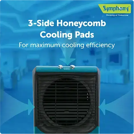 Symphony Maxwind 120 EX Powerful Desert Air Cooler - 112L Tank Capacity, High-Performance Exhaust Fan, Honeycomb Cooling, Auto Louver, Cool Flow Dispenser