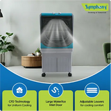 Symphony Maxwind 120 EX Powerful Desert Air Cooler - 112L Tank Capacity, High-Performance Exhaust Fan, Honeycomb Cooling, Auto Louver, Cool Flow Dispenser