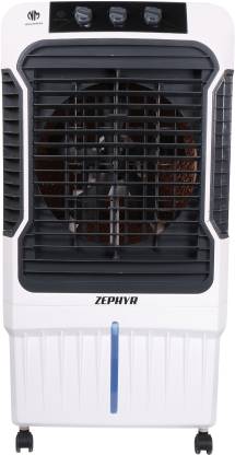Novamax Zephyr 90 L Desert Air Cooler For Home/Office With 3-Side High Density Honeycomb Cooling Pads, Auto Swing, 4-Way Air Deflection & 3-Speed Control Technology (White, Black)