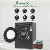 LG 8 kg 5 Star, Inverter Direct Drive Technology, 6 Motion DD, Steam Fully Automatic Front Load Washing Machine with In-built Heater Black, Grey  (FHB1208Z2M)