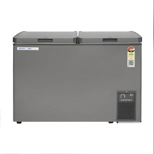 Voltas Double Door Deep Freezer cum chiller, 320 Liters, Convertible, GREY-CVF320DD P/CVF320DA4-P-PL