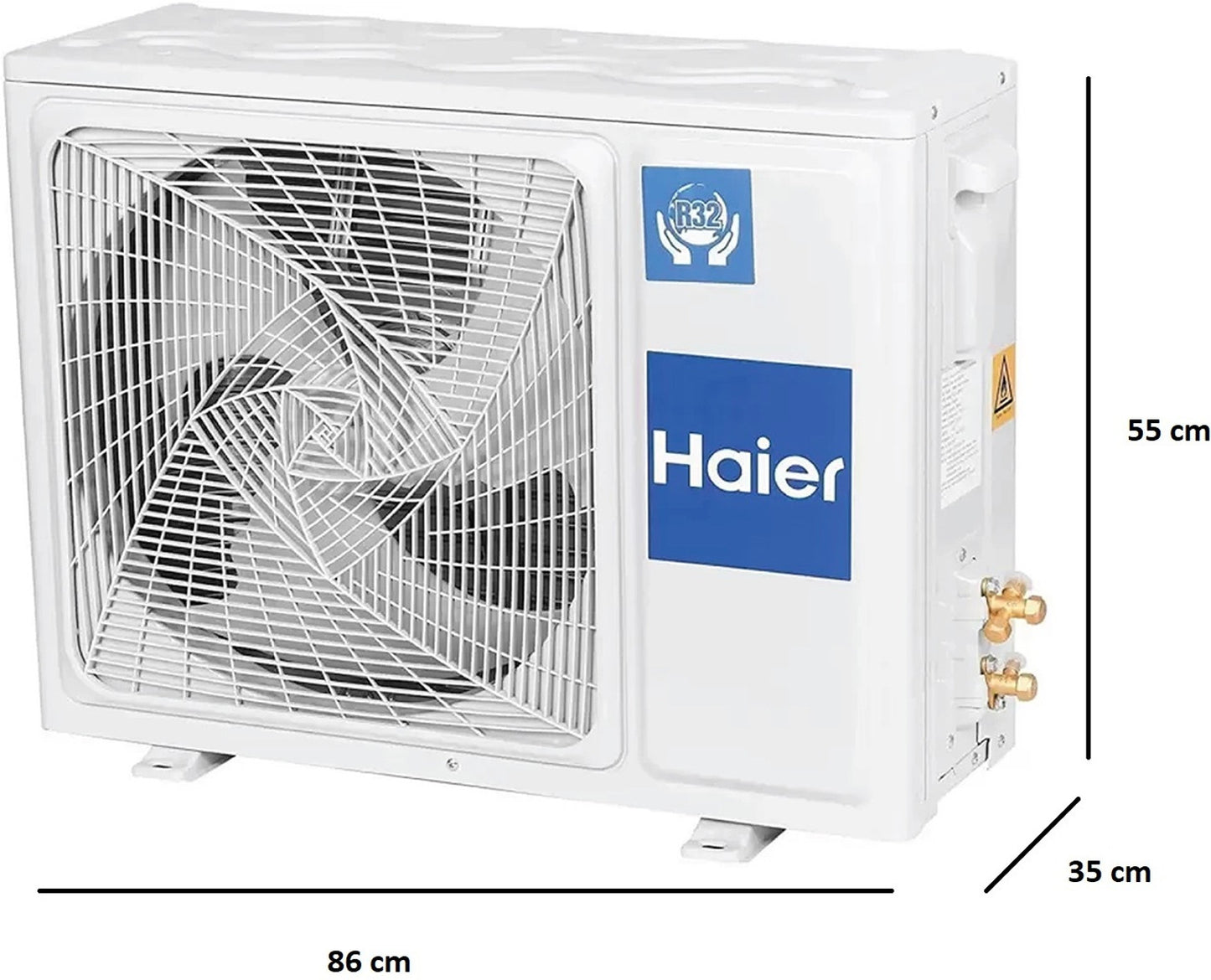 Haier 1.5 Ton 3 Star Inverter Split AC (Copper Condenser, HSU18C-TQB3BN, White) | 5125W Cooling Capacity, R32 Eco-Friendly Refrigerant, Super Quiet 28dB Indoor Unit