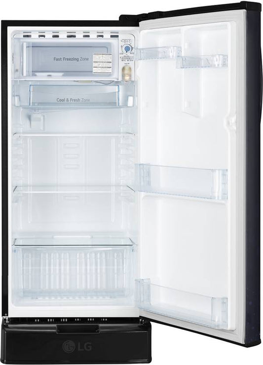 LG 185L, 5 Star, Direct Cool Single Door Refrigerator, Scarlet Charm Finish-GL-D201AELU