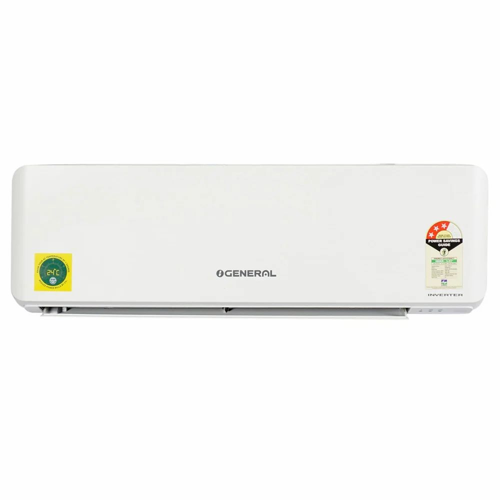 O General 1.52 Ton 5 Star Inverter Split Air Conditioner | Hyper Tropical Twin Rotary Compressor | 100% Copper | R32 Refrigerant | 15m Long Airflow | 6-Speed Fan Control | High Cooling @ 52°C | ISEER 5.10-(ASGG18CGWA-B, White)