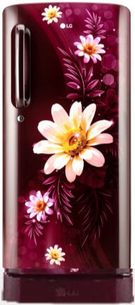 LG 185 L 5 Star Inverter Direct-Cool Single Door Refrigerator (GL-D201ASHU, Base stand with drawer)