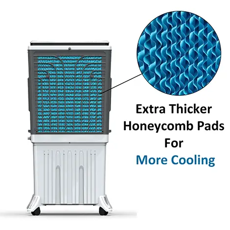 Symphony Silenzo 120i Desert Cooler | Super Silent Operation Powered by Owl Wing Fan | Honeycomb Pads | i-Pure+ Technology | CFD Technology | Remote & Touchscreen | (SILENZO120I)