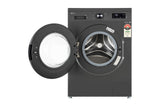 LG 8 kg 5 Star, Inverter Direct Drive Technology, 6 Motion DD, Steam Fully Automatic Front Load Washing Machine with In-built Heater Black, Grey  (FHB1208Z2M)