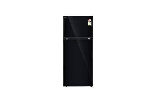 LG 398L 2 Star Smart Inverter Compressor Refrigerator, Convertible, Multi Air Flow, Black Glass Finish, Internal LED Display, Express Cool, Smart Diagnosis,S422SBMY