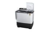 LG 7.0 kg 5-Star Semi-Automatic Top Load Washing Machine | Roller Jet Pulsator | Wind Jet Dry | 3 Wash Programs | In-Built Scrubber | Rat Away Technology Base (P7010NGAZ.ADGQNST, Dark Grey)