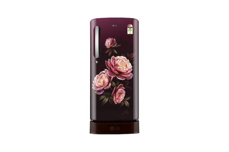LG 185 L 3 Star, Single Door Refrigerator, Base Stand Drawer, Smart Inverter Compressor, Smart Connect, Wine Glory, GLD1936ZAWG.AWGZEBN