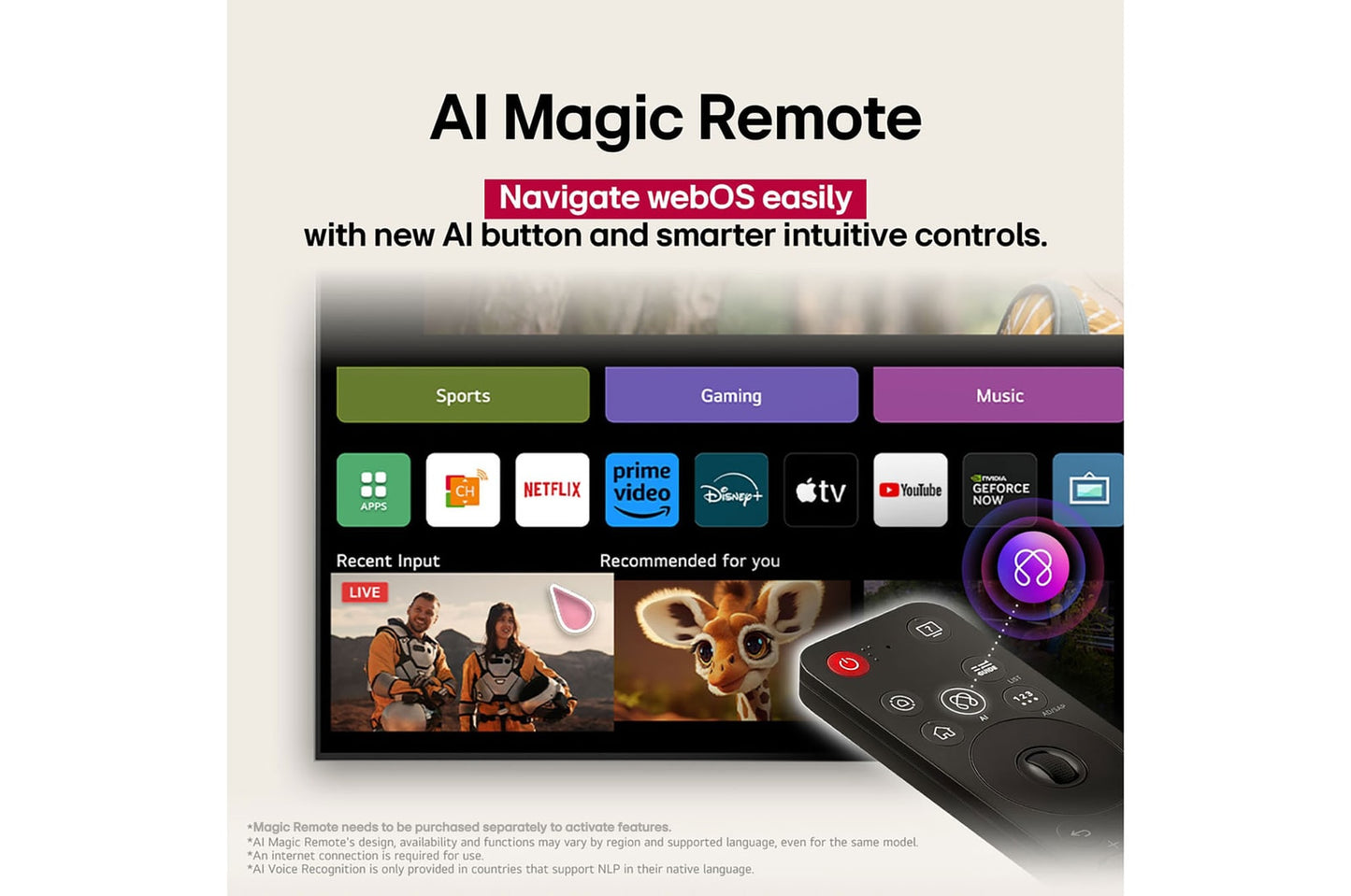 LG 55-inch (139.7 cm ) 4K UHD Smart TV with ebOS 25 | α7 AI Processor 4K Gen8 | Dolby Atmos & 20W Audio | HDR10 & HLG | Game Optimizer | Wi-Fi 5 | Works with Apple Airplay | AI Chatbot-55UA82506LA