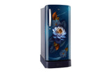 LG 185 L 5 Star, Single Door Refrigerator, Base Stand Drawer, Direct Cool, Smart Inverter Compressor, Blue Waterlilly (GLD1956ZABW.ABWZEBN)